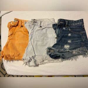 Free people denim shorts size 26